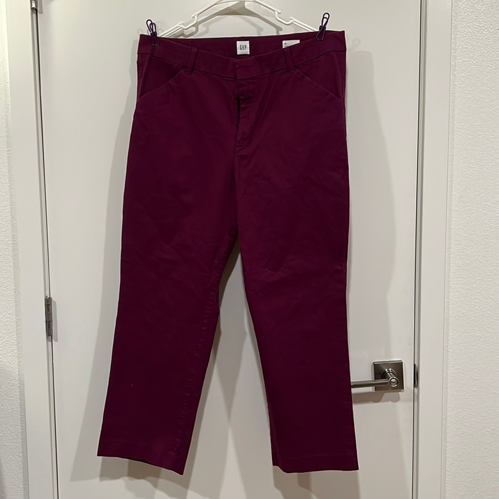 Gap Slim Ankle Khaki Pants Purple - 16